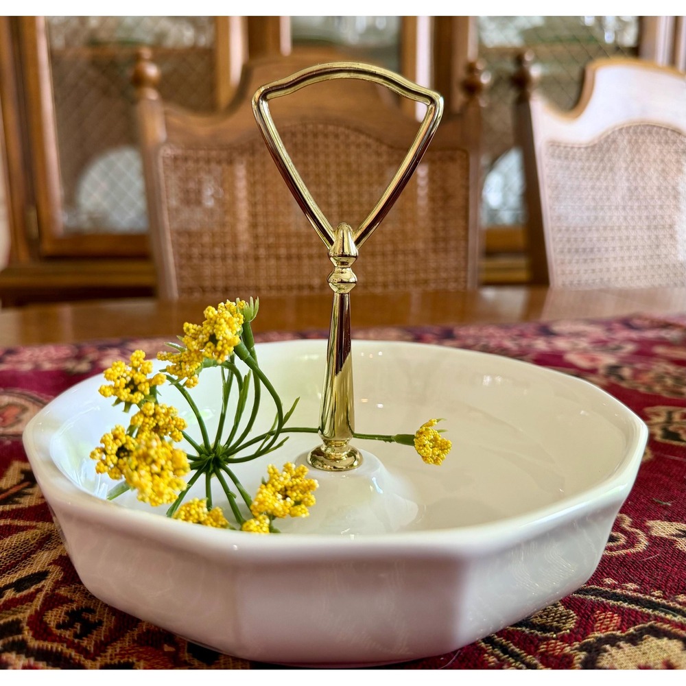 Vintage Pfaltzgraff China Center Handle Server Tidbit Tray Octagon
